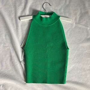 BABATON SCULPT KNIT HALTER TOP